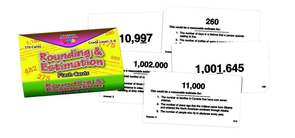 Learning Advantage 8693 Rounding and Estimation Flash Cards